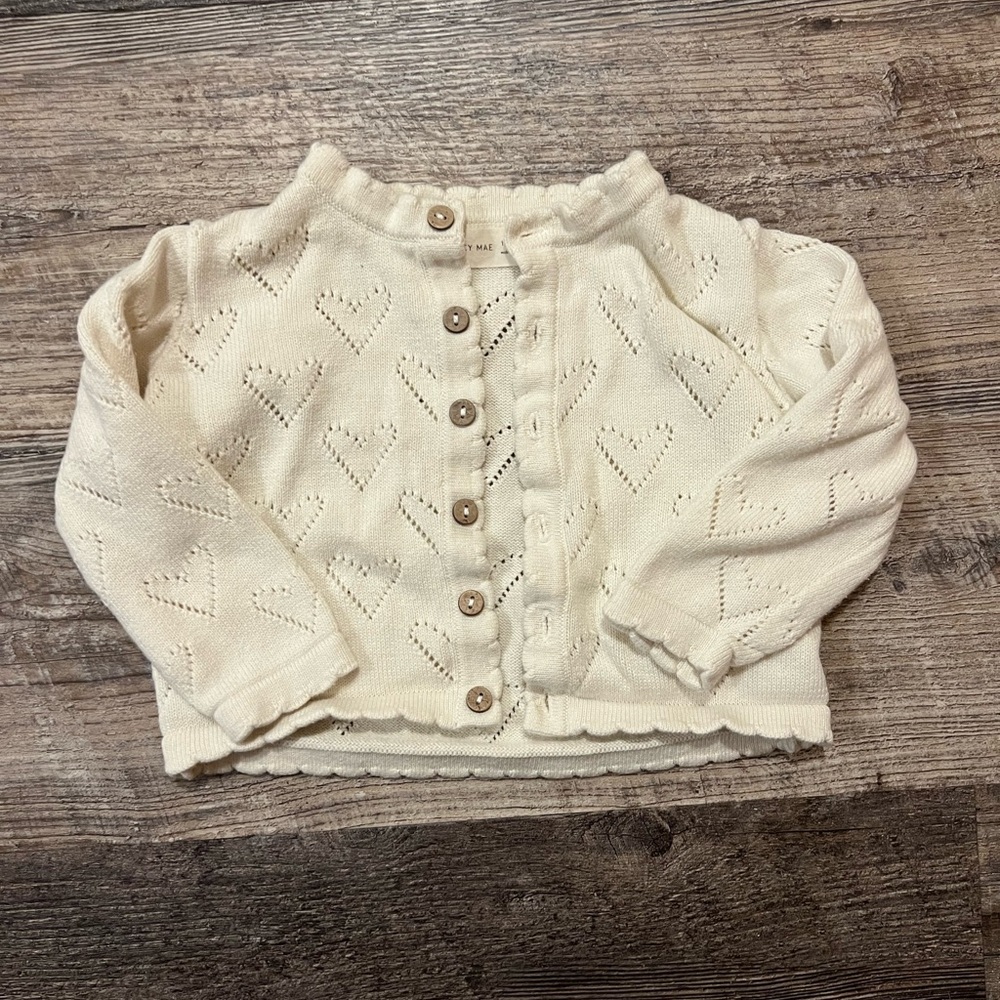 Quincy mae knit heart cardigan - Picture 3 of 5